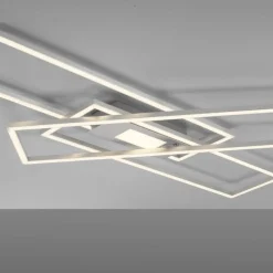 LED Deckenleuchte Asmin 99 x 69,5 cm Silber