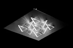 LED Deckenleuchte Cristalli Rostfarben 36 x 36 cm
