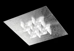 LED Deckenleuchte Cristalli Silberfarben 36 x 36 cm