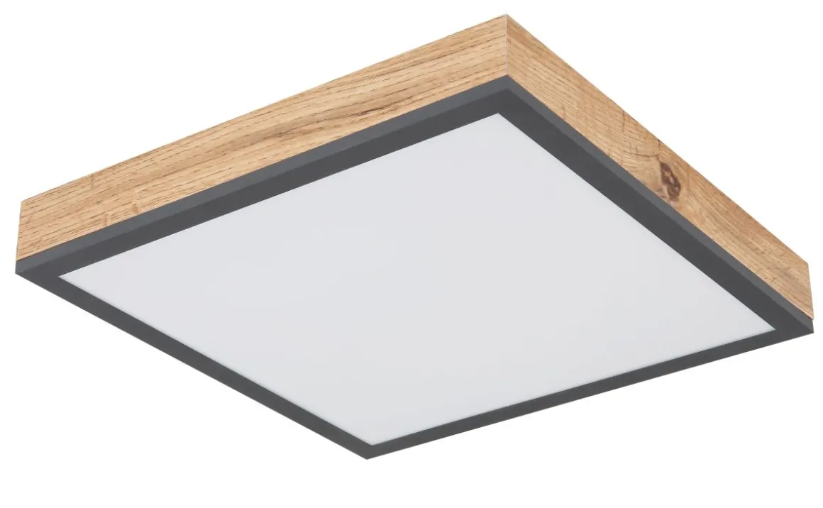 LED Deckenleuchte Rodo Eiche 45 x 45 cm