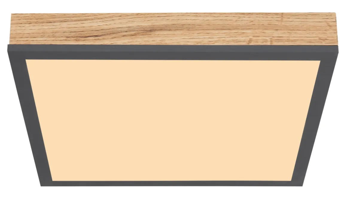 LED Deckenleuchte Rodo Eiche 45 x 45 cm