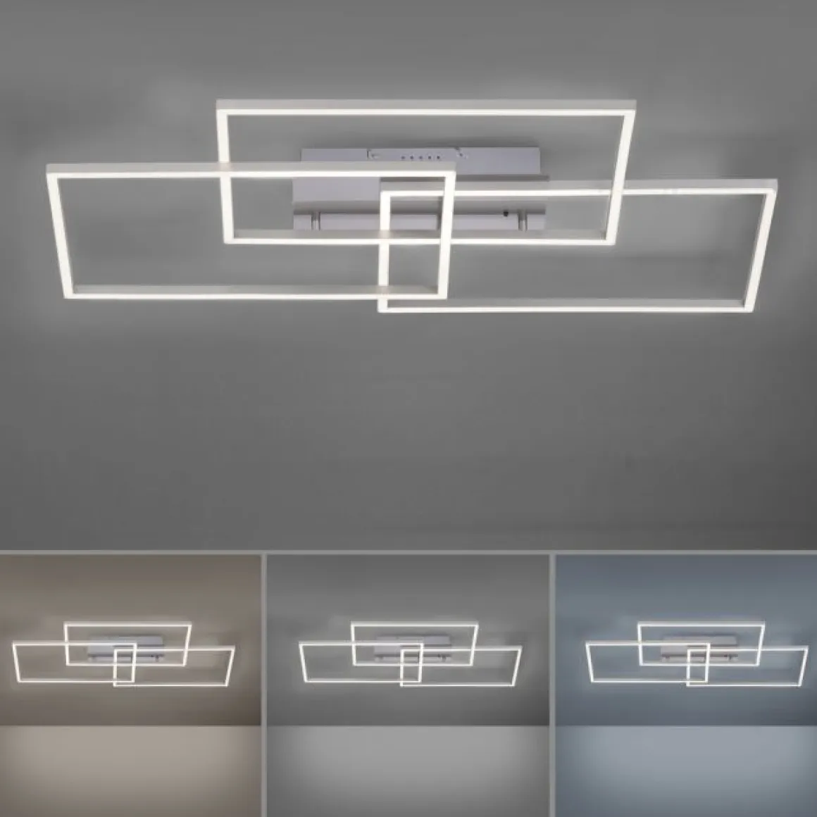 LED 3-flg Deckenleuchte Iven 82 x 50 cm