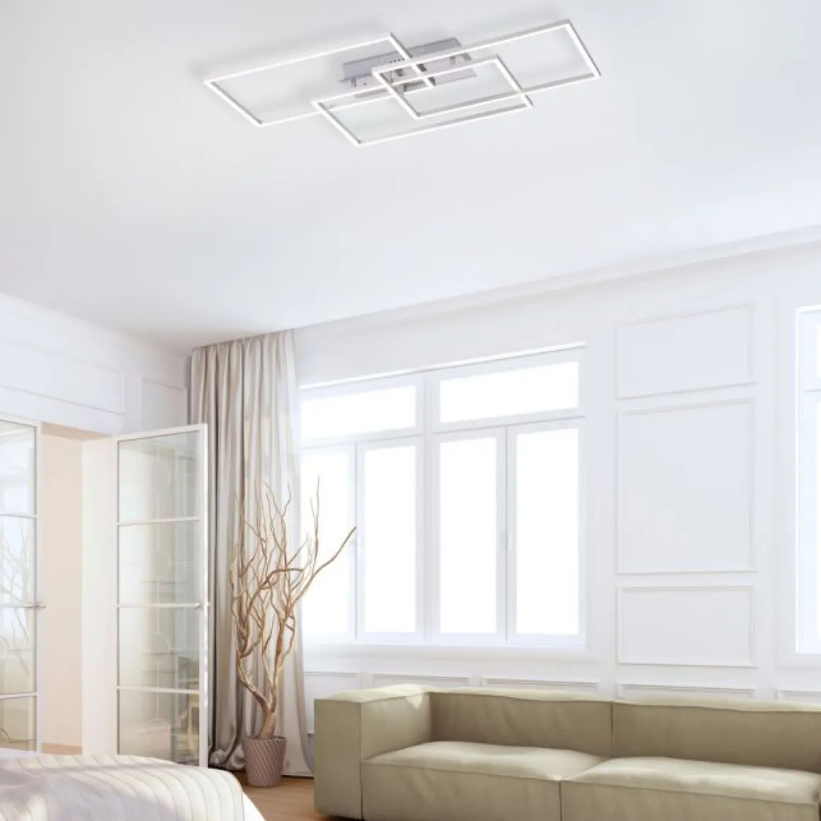 LED 3-flg Deckenleuchte Iven 82 x 50 cm