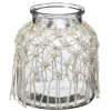 Makramee Windlicht 16cm