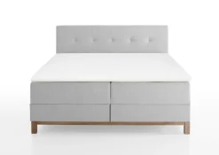 Meise Boxspringbett Catania mit Bettkasten Hellgrau 180 x 200 cm