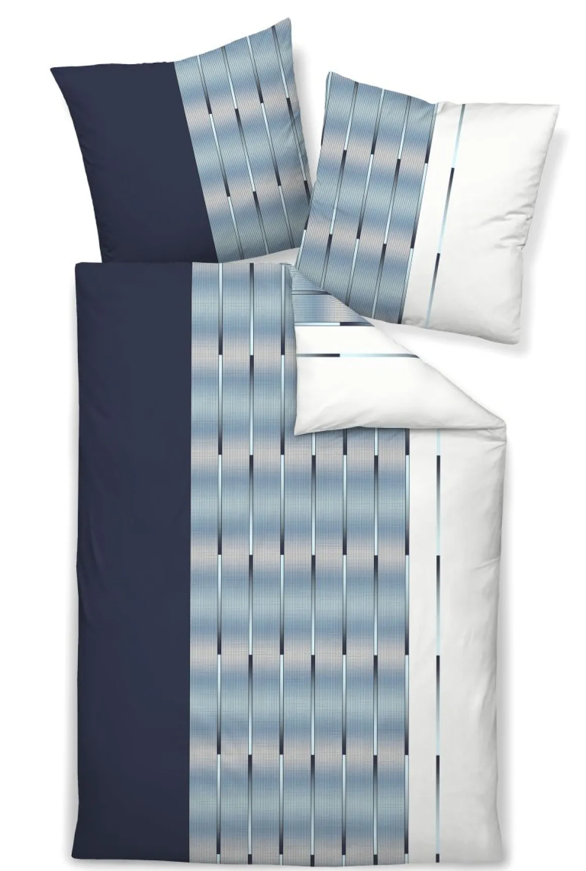 Milano Mako-Satin Bettwäsche 135x200cm nachtschattenblau