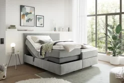 Mondo Motor-Boxspringbett Barell Grau 180 x 200 cm