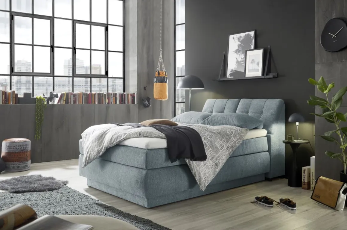 Musterring Boxspringbett Fairfield ice blue 120 x 200 cm