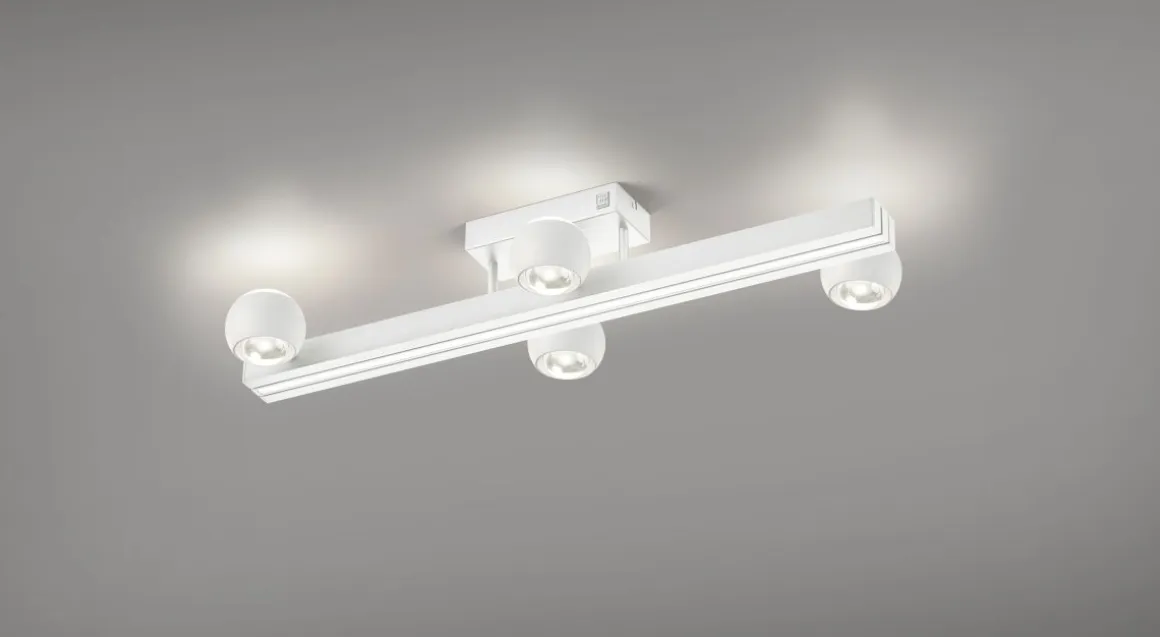 Musterring 4-flg LED Deckenlampe Cannon Weiß