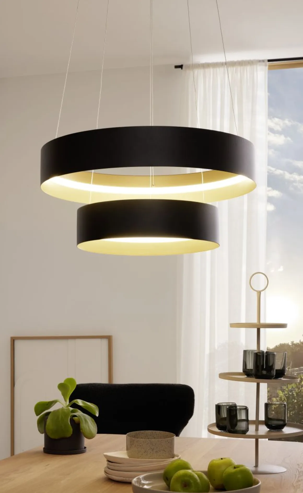 Musterring 2-flg LED Pendellampe Loop
