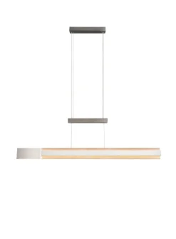 Musterring 1-flg LED Pendellampe Rivera Nickelfarben