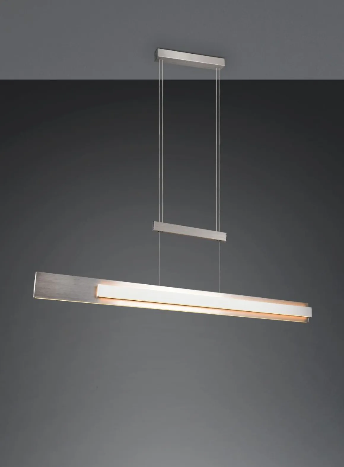 Musterring 1-flg LED Pendellampe Rivera Nickelfarben
