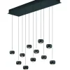 Musterring 11-flg LED Pendelleuchte Cannon Schwarz