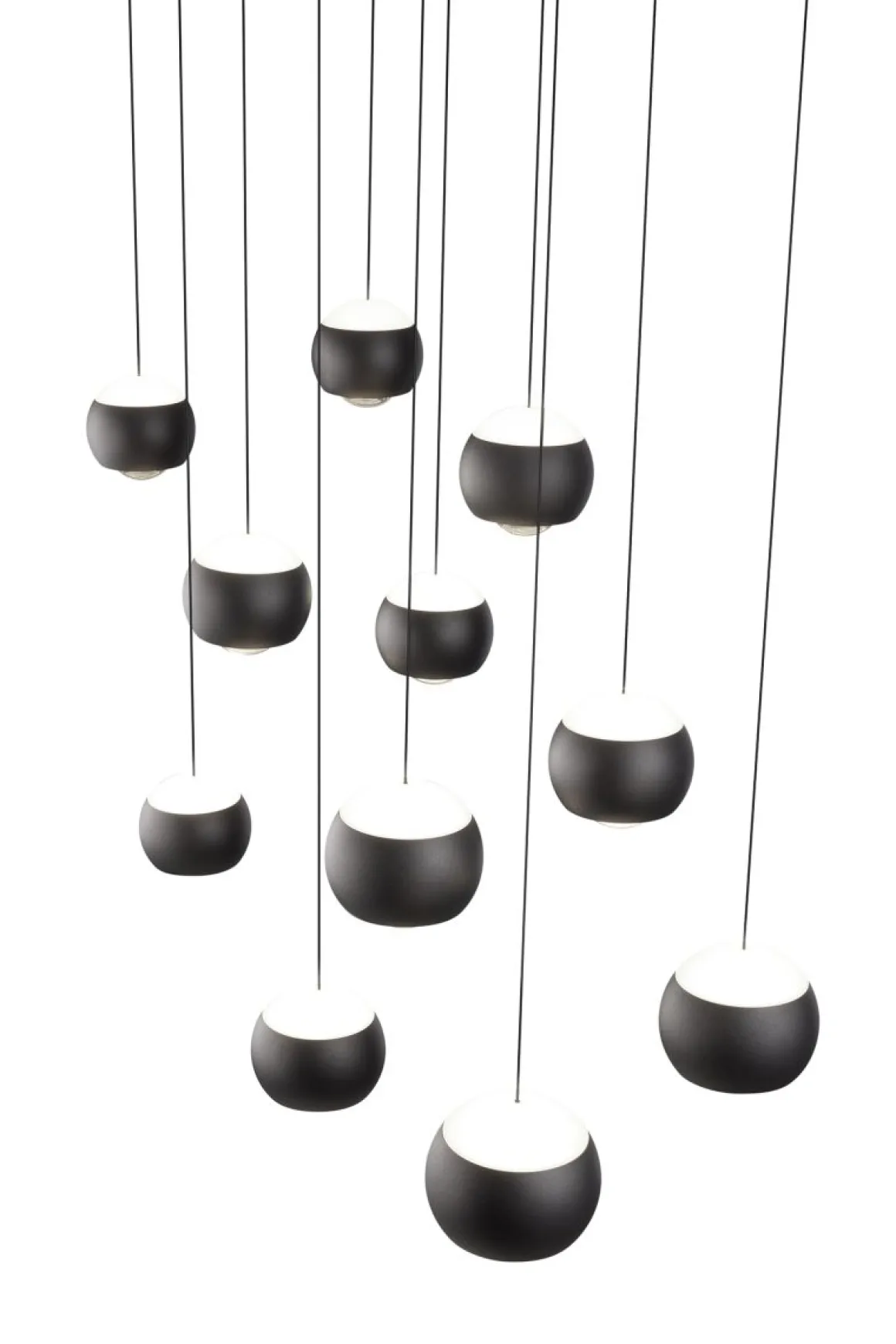 Musterring 11-flg LED Pendelleuchte Cannon Schwarz