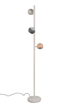 Musterring 3-flg LED Stehlampe Cannon Grau Bunt