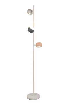 Musterring 3-flg LED Stehlampe Cannon Grau Bunt