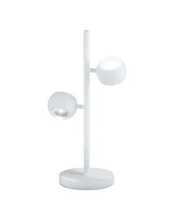 Musterring 2-flg LED Tischlampe Cannon Weiß