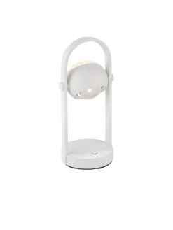 Musterring 1-flg LED Tischlampe Cannon Weiß