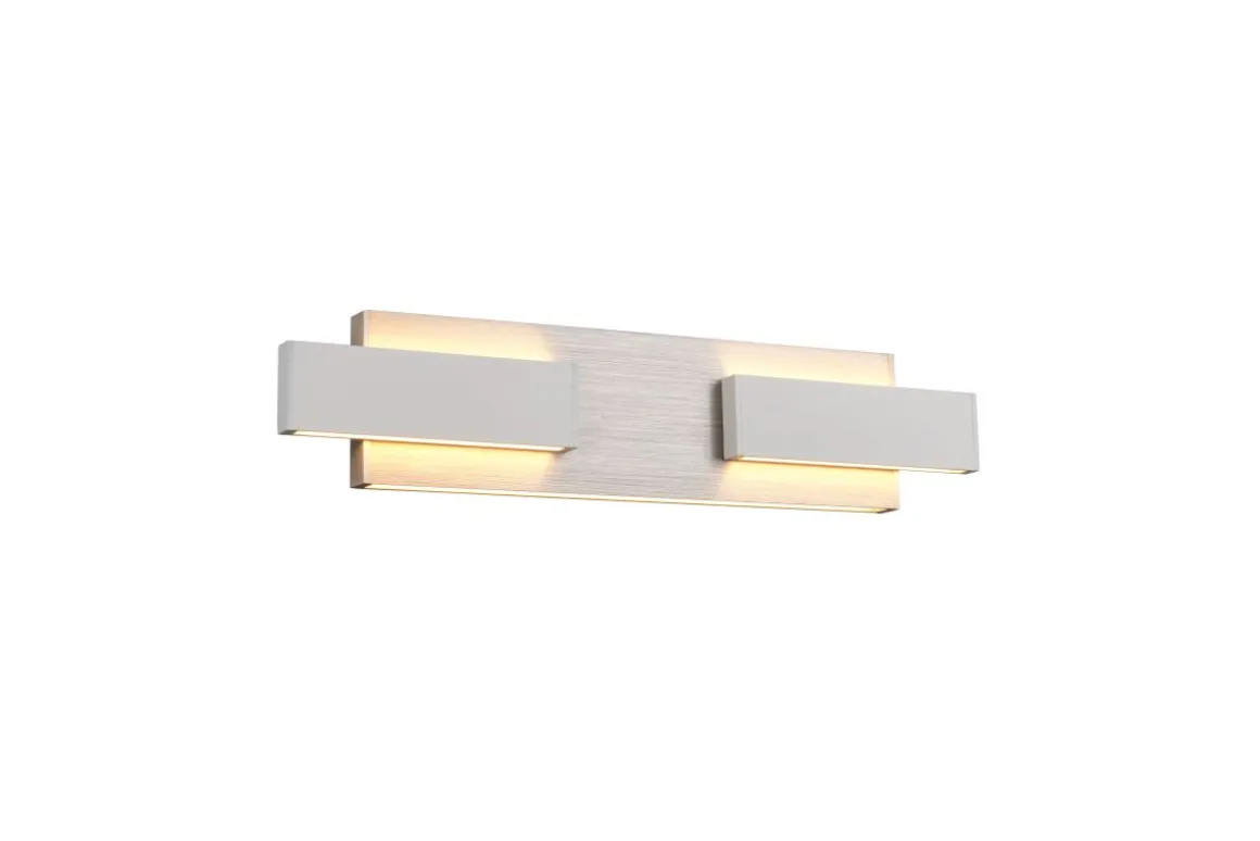 Musterring 2-flg LED Wandlampe Rivera Nickelfarben