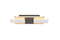 Musterring 2-flg LED Wandlampe Rivera Nickelfarben