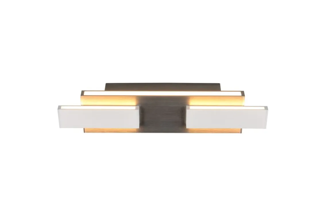 Musterring 2-flg LED Wandlampe Rivera Nickelfarben