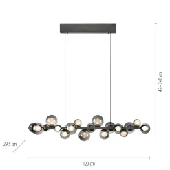 Neuhaus Pure 18-flg LED Pendelleuchte E-Popup Grau