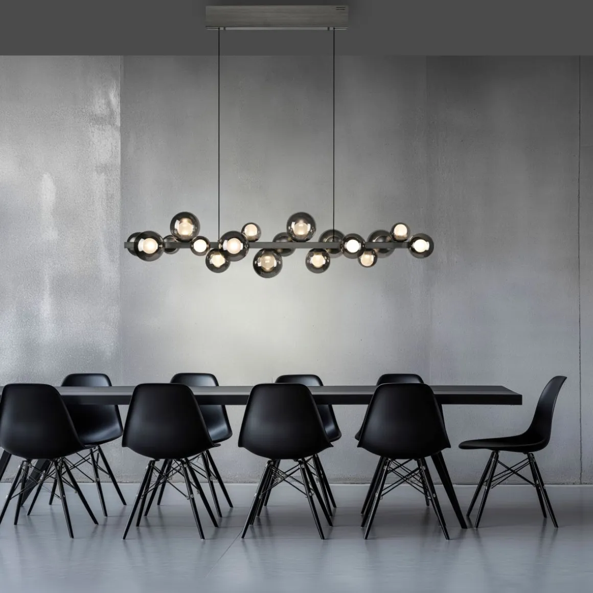Neuhaus Pure 18-flg LED Pendelleuchte E-Popup Grau