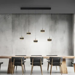 Neuhaus Pure 5-flg LED Pendelleuchte Falling Rings
