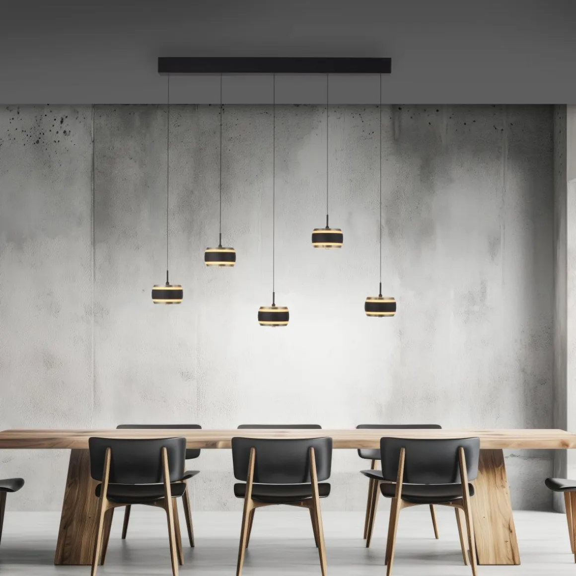 Neuhaus Pure 5-flg LED Pendelleuchte Falling Rings