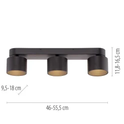Neuhaus Pure 3-flg LED Spot Cup Schwarz