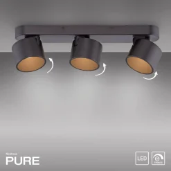 Neuhaus Pure 3-flg LED Spot Cup Schwarz