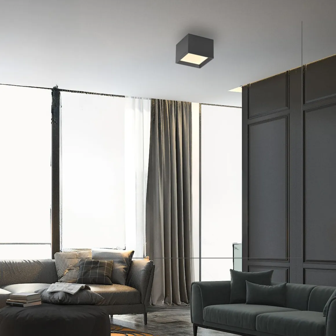 Neuhaus Pure LED Deckenlampe Manhattan Grau