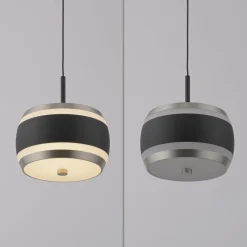 Neuhaus Pure LED Pendelleuchte Falling Rings Schwarz