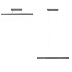 Neuhaus Pure LED Pendelleuchte Moto-Rise Grau