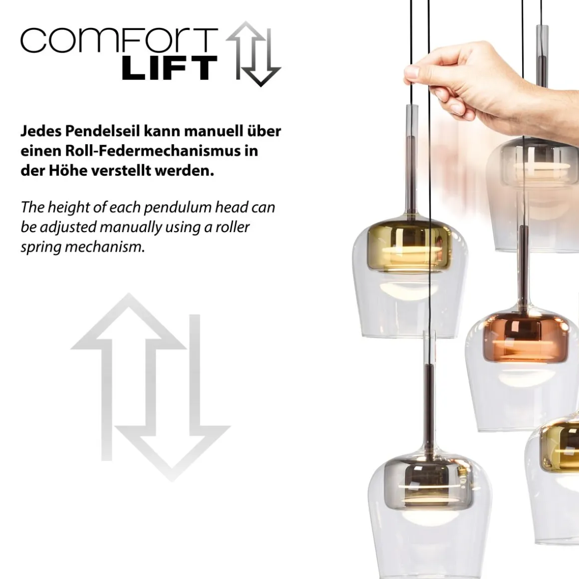 Neuhaus Q 6-flg LED Pendellampe Q-Kon