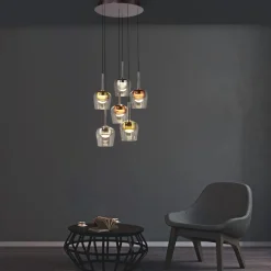 Neuhaus Q 6-flg LED Pendellampe Q-Kon