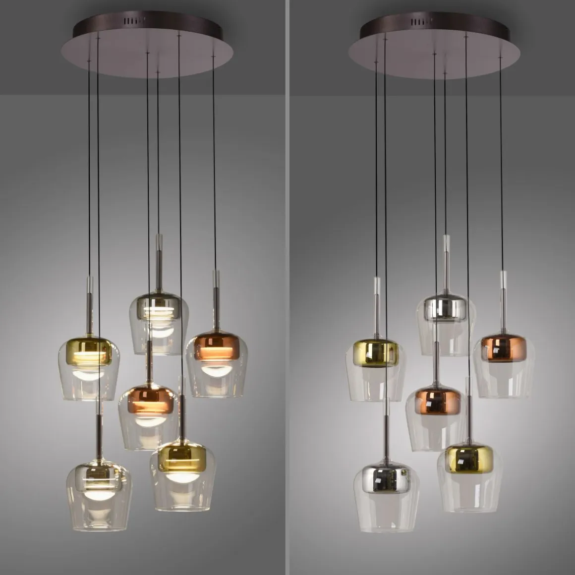 Neuhaus Q 6-flg LED Pendellampe Q-Kon