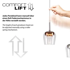 Neuhaus Q 3-flg LED Pendellampe Q-Kon 3flg