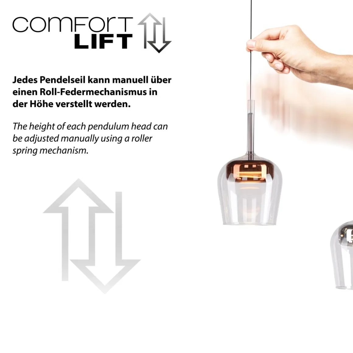 Neuhaus Q 3-flg LED Pendellampe Q-Kon 3flg