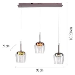 Neuhaus Q 3-flg LED Pendellampe Q-Kon 3flg