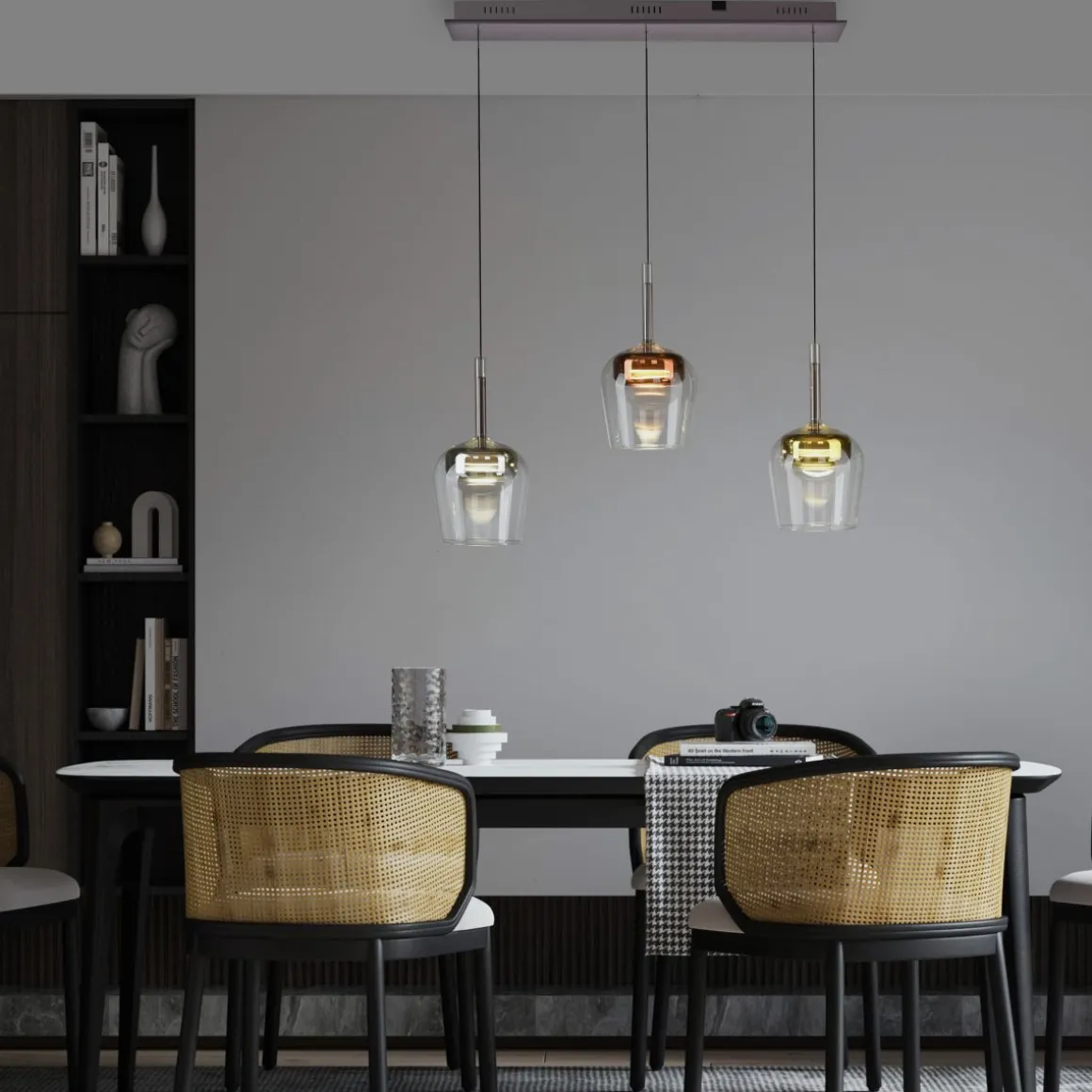 Neuhaus Q 3-flg LED Pendellampe Q-Kon 3flg