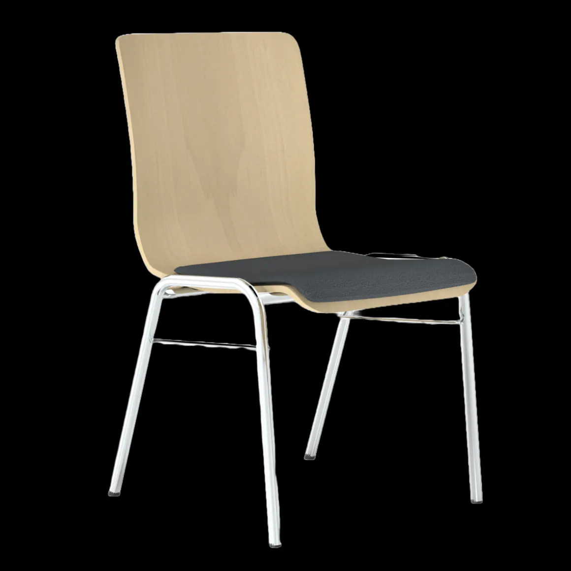 Objektstuhl Wing Schale Beech