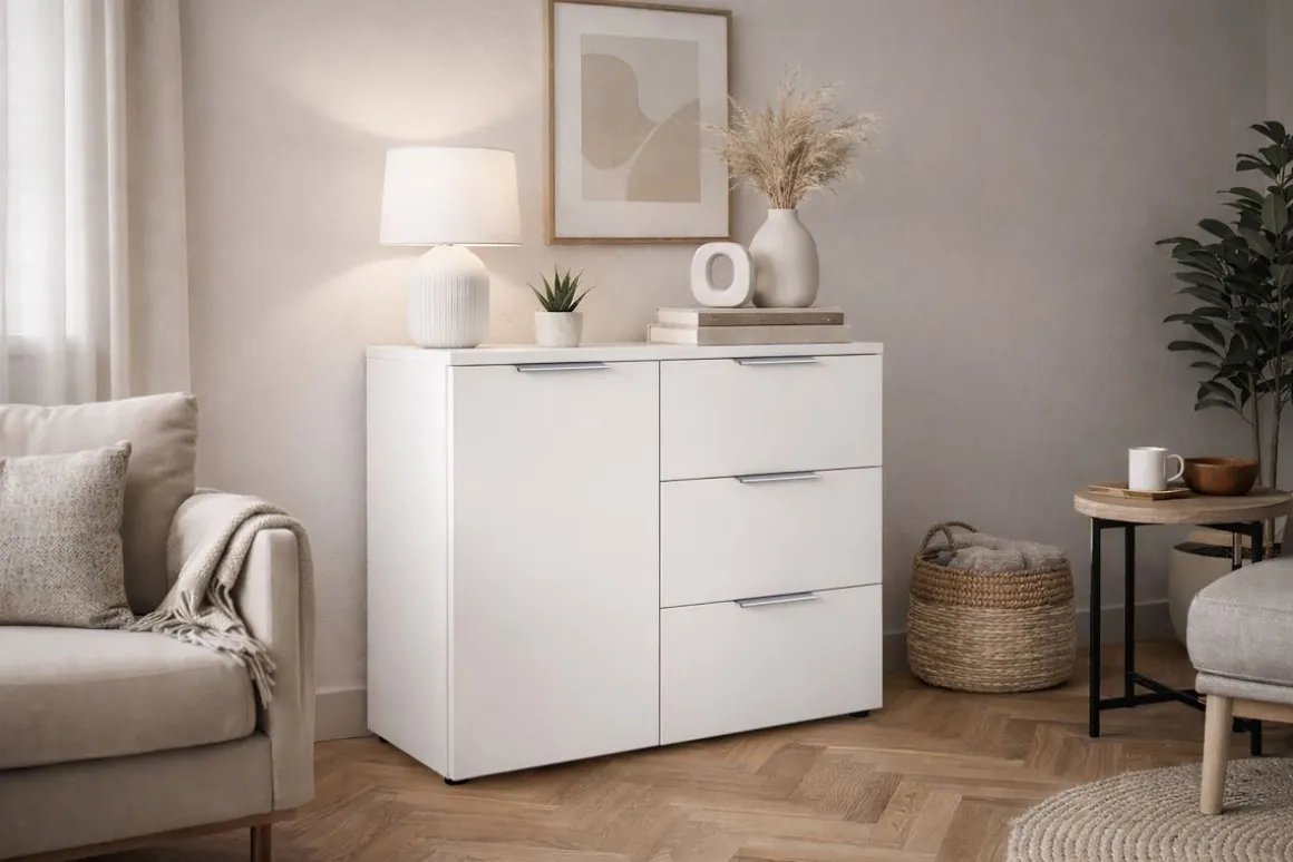 Oeseder Kommode Como Weiß 80 x 80 cm