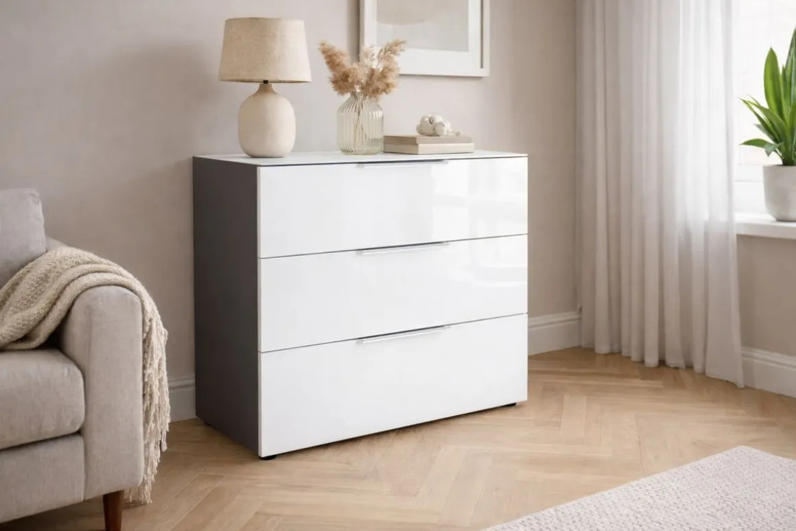 Oeseder Kommode Como Weiß 80 x 80 cm