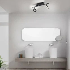 Paul Neuhaus 2-flg LED Deckenleuchte Sileda Anthrazit