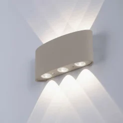 Paul Neuhaus 6-flg LED Wandlampe Carlo Sandfarben