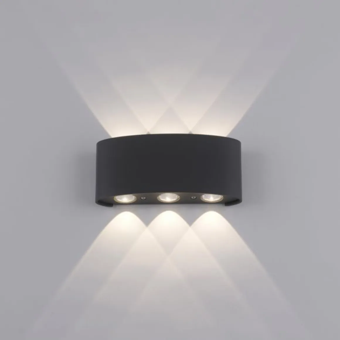 Paul Neuhaus 3-flg LED Wandleuchte Carlo Anthrazit