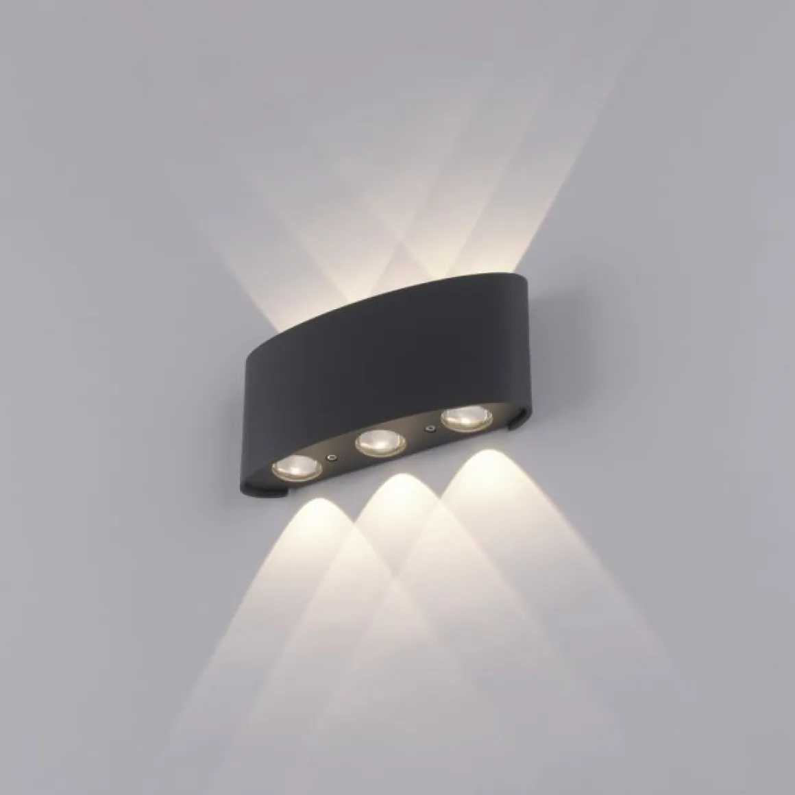 Paul Neuhaus 3-flg LED Wandleuchte Carlo Anthrazit