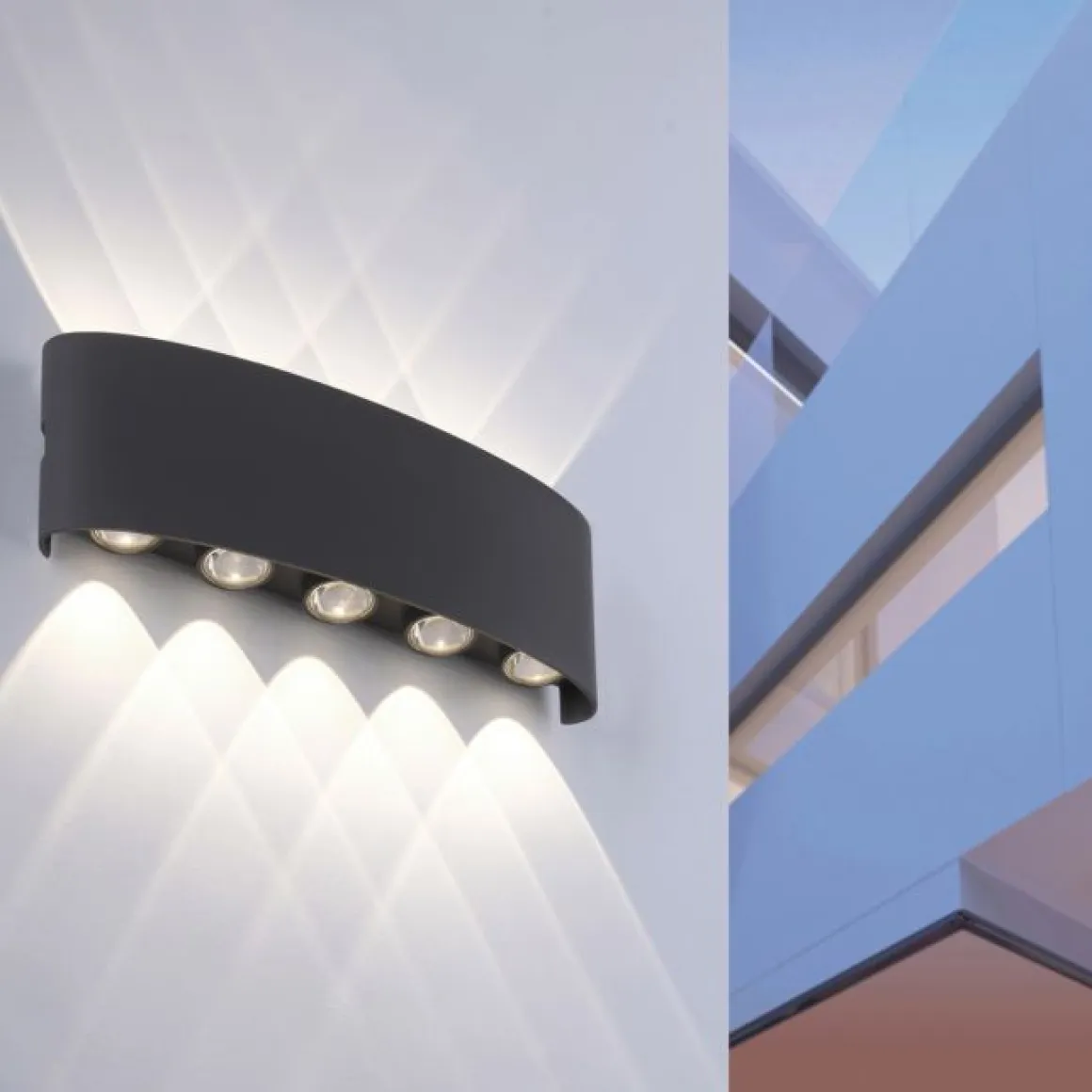 Paul Neuhaus 5-flg LED Wandleuchte Carlo Anthrazit