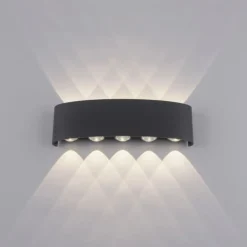 Paul Neuhaus 5-flg LED Wandleuchte Carlo Anthrazit